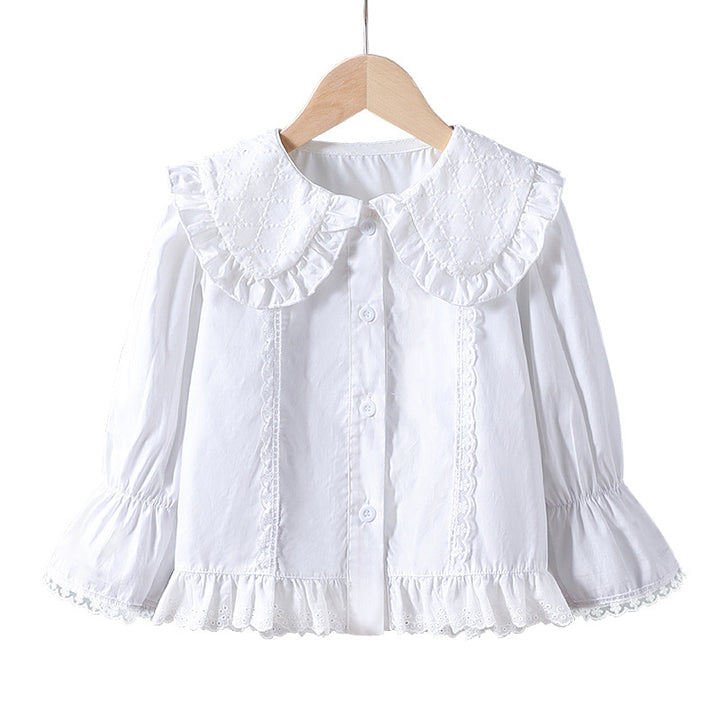 Damen Bluse mit nostalgischem Kragen und Rüschendetails Echo Archiv
