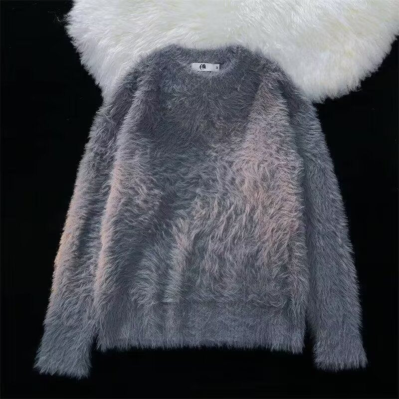Damen Weicher Grobstrickpullover mit Rundhalsausschnitt Echoarchiv