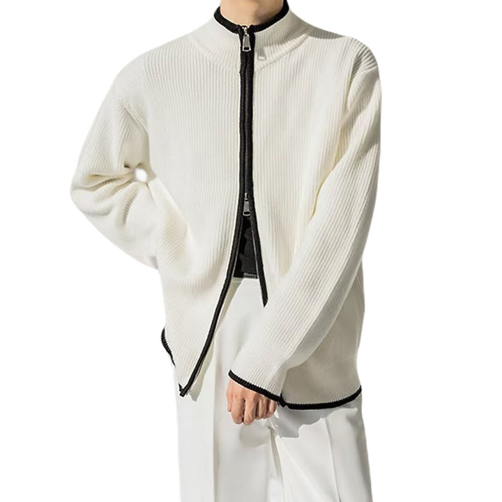 Herren Modische Strickjacke mit hohem Kragen Echo Archiv