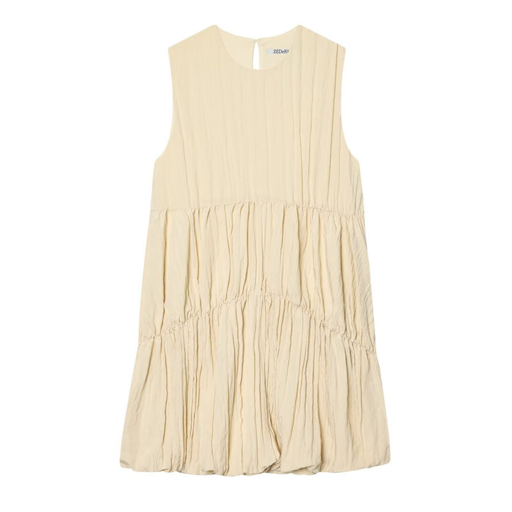 Damen luftiges Maxikleid mit plissierten Details und schmeichelndem Schnitt Echo Archiv