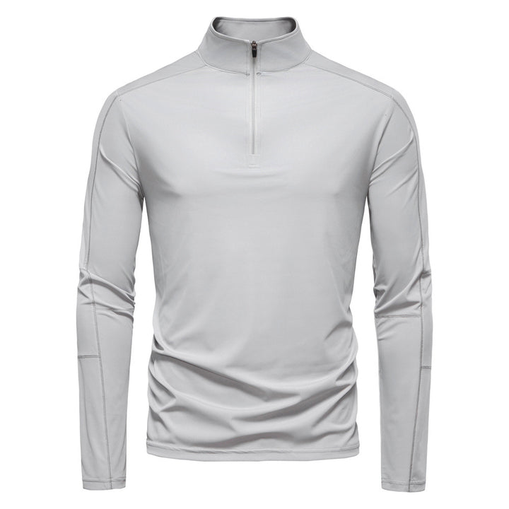 Herren nan Funktions-Langarmshirt mit Stehkragen und halbem Reißverschluss Echo Archiv