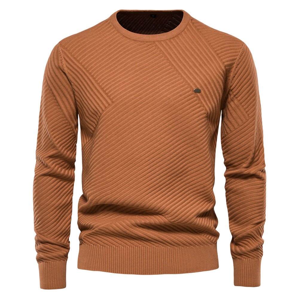 Herren Rollkragenpullover mit strukturiertem Muster Echoarchiv