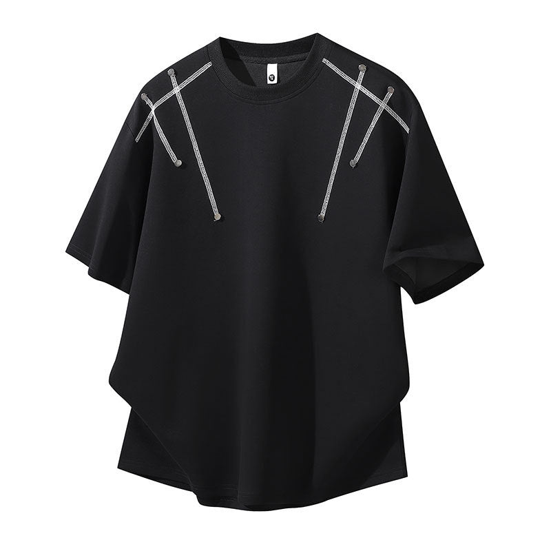 Damen Oversized T-Shirt mit einzigartigen Schulterdetails Echoarchiv