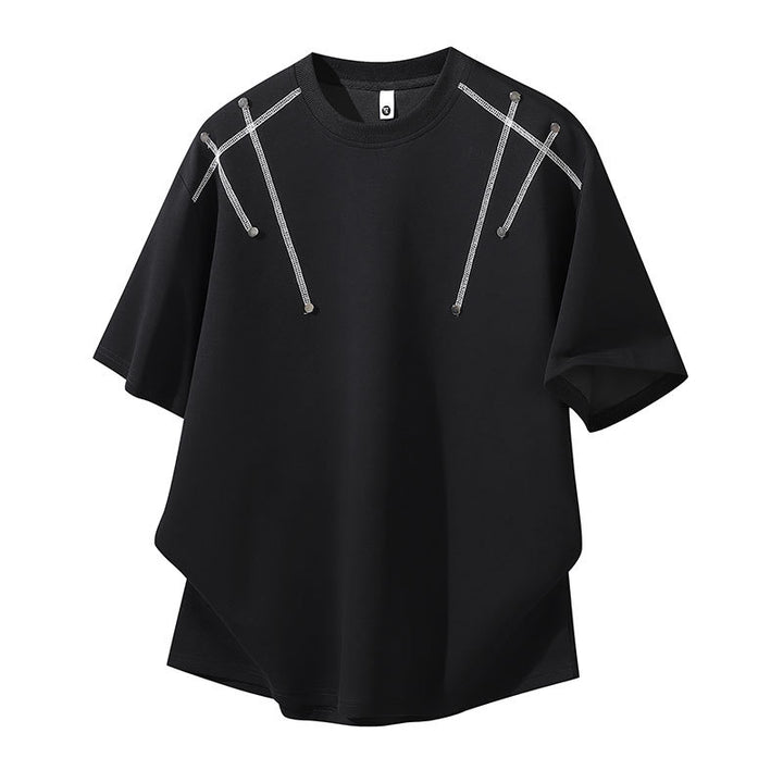 Damen Oversized T-Shirt mit einzigartigen Schulterdetails Echoarchiv