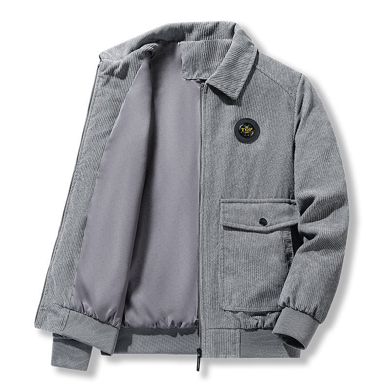 Herren modische Cordjacke mit praktischen Taschen Echo Archiv