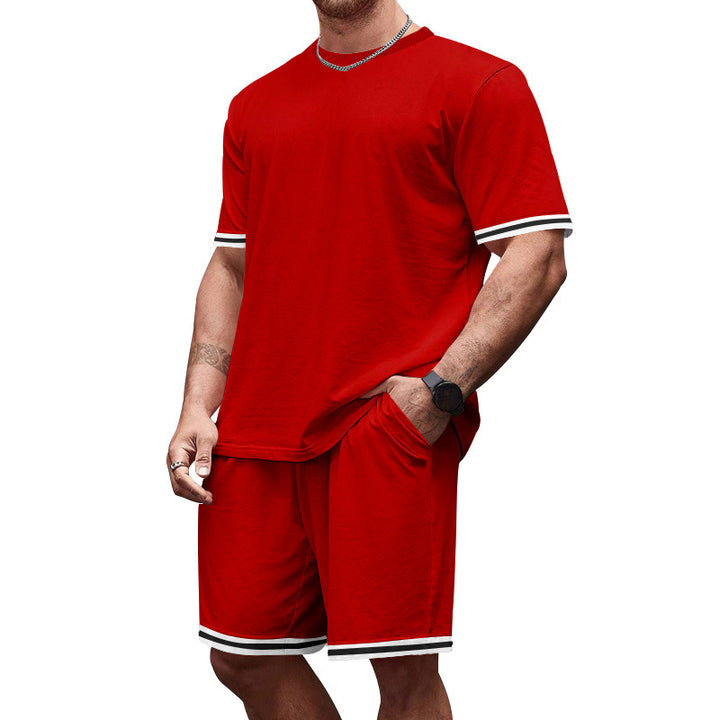 Herren Sportliches Freizeit-Set mit kontrastierenden Details Echoarchiv