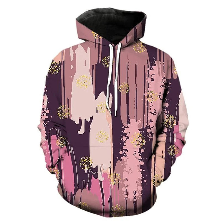 Damen Kreativer Kapuzenpullover mit abstraktem Design Echoarchiv
