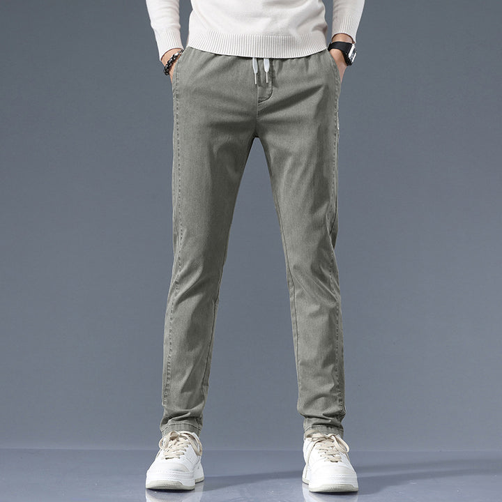 Herren stylische Chino-Hose mit verstellbarem Bund und modernen Details Echoarchiv