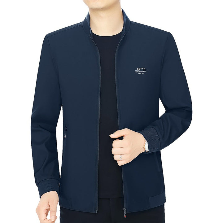 Herren Feldjacke mit Kontrast-Einsätzen und Brust-Reißverschlusstasche – Taviero