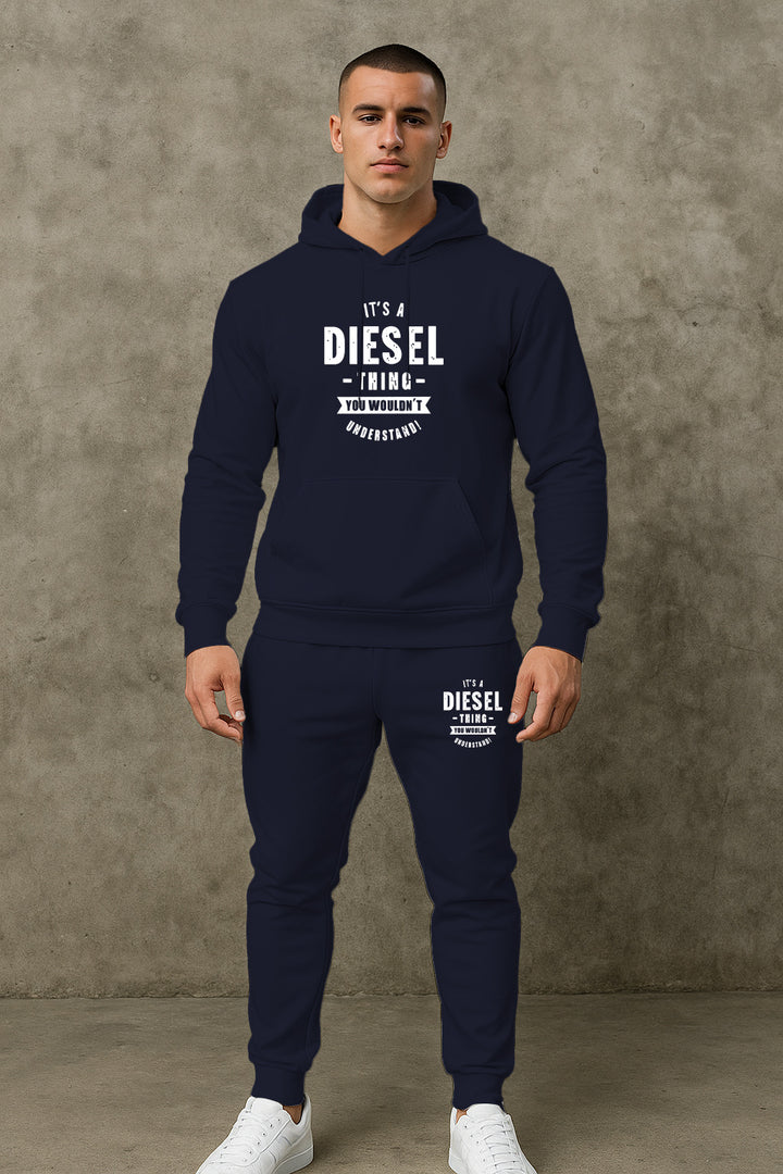 Herren Motivierter Sweatanzug mit funktionalem Kapuzenpullover und praktischen Taschen Echoarchiv