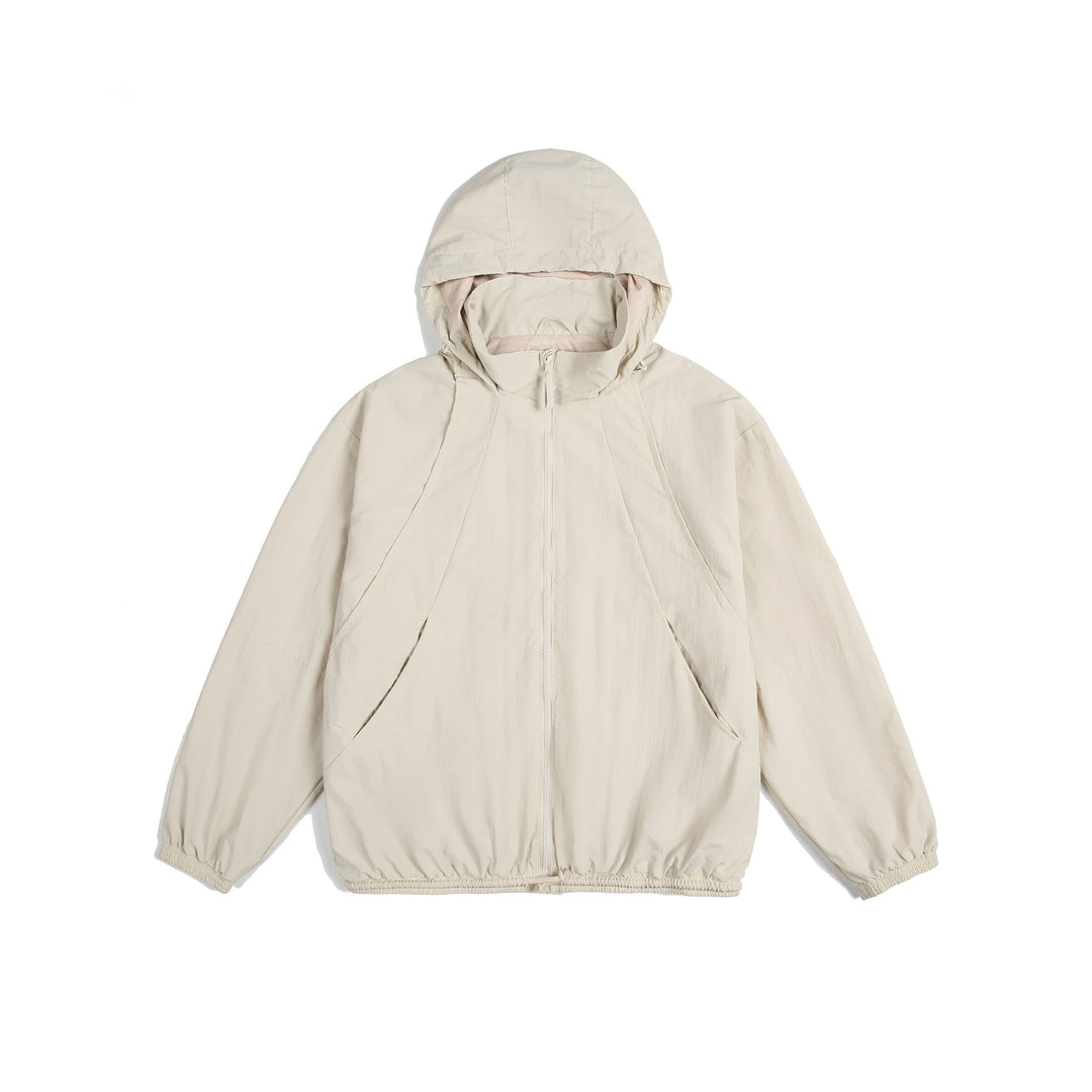 Unisex Leichte Kapuzenjacke im Oversize-Parka-Stil mit Tunnelzugbund Echoarchiv