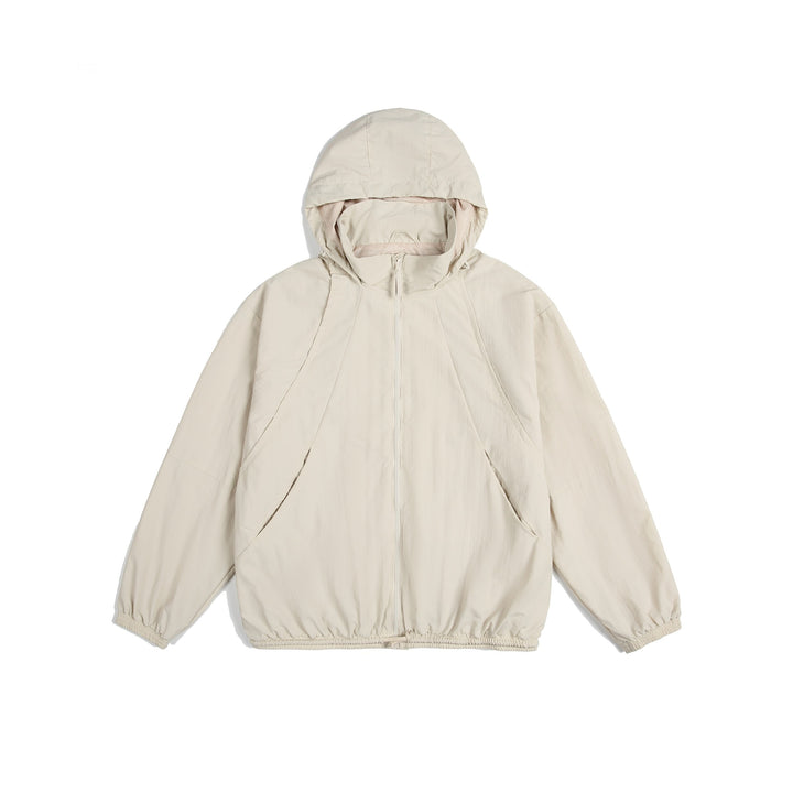 Unisex Leichte Kapuzenjacke im Oversize-Parka-Stil mit Tunnelzugbund Echoarchiv