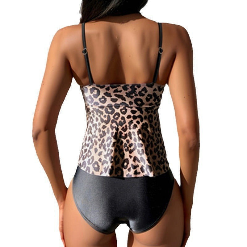 Damen Tankini mit lässigem Schnitt und modischem Leopardenmuster Echo Archiv