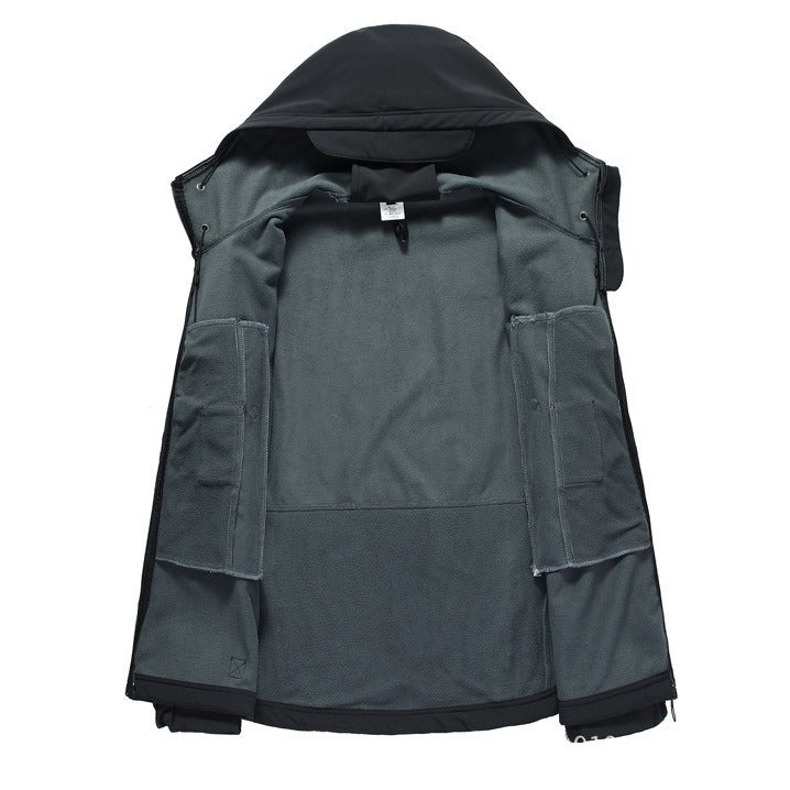 Herren taktische Softshelljacke mit Kapuze, Tarnmuster und ergonomischem Stretchschnitt Echo Archiv