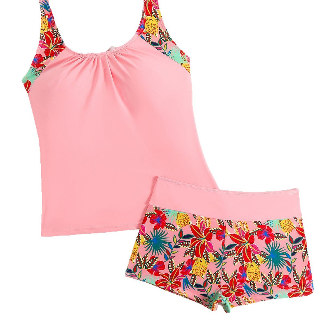 Damen Aktiv-Badeanzug mit floralem Design und Racerback-Trägern – Maréssa