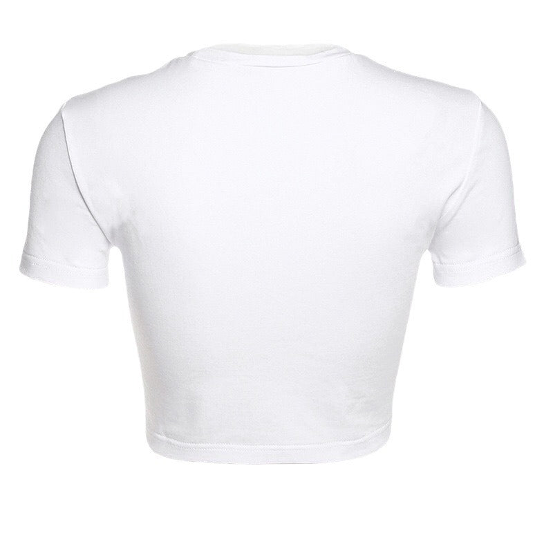Damen Crop-T-Shirt mit modernem Schnitt und figurbetontem Design Echo Archiv
