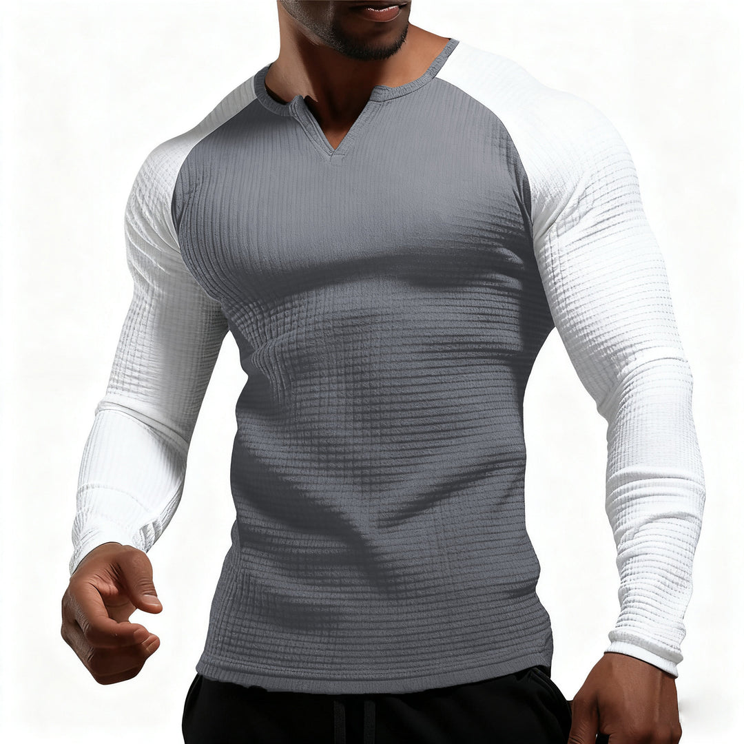 Herren Langarmshirt mit innovativem Strukturdesign Echoarchiv