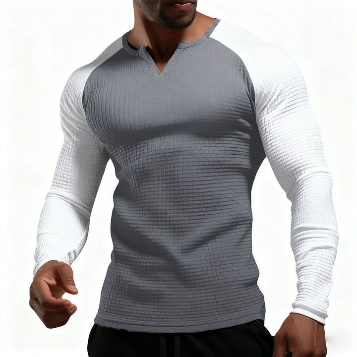 Herren Langarmshirt mit innovativem Strukturdesign Echoarchiv