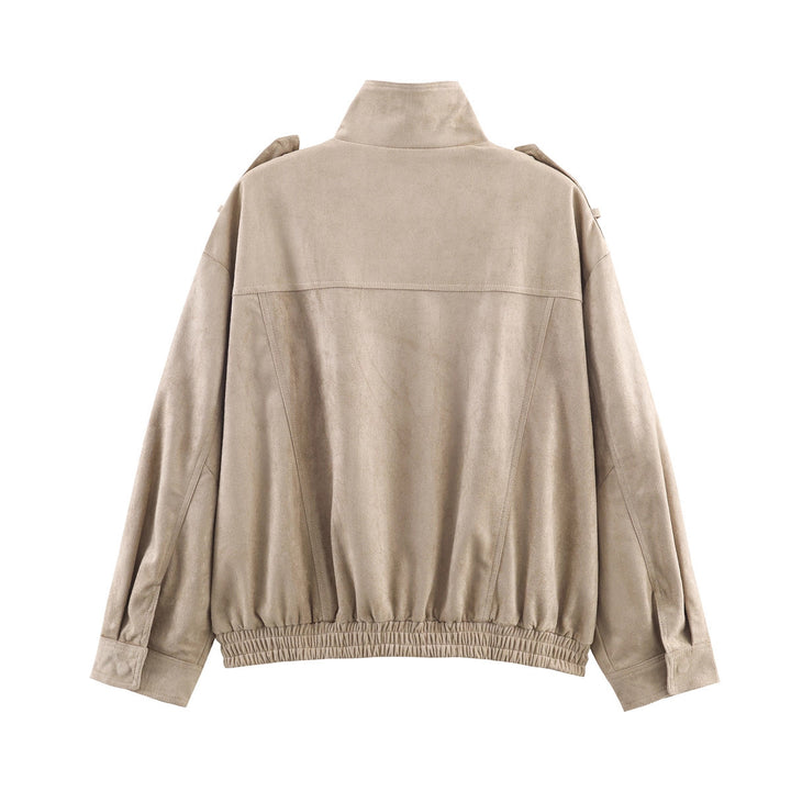 Damen Kurzjacke im Military-Stil mit Schulterklappen, aufgesetzten Brusttaschen und elastischem Saum Echo Archiv