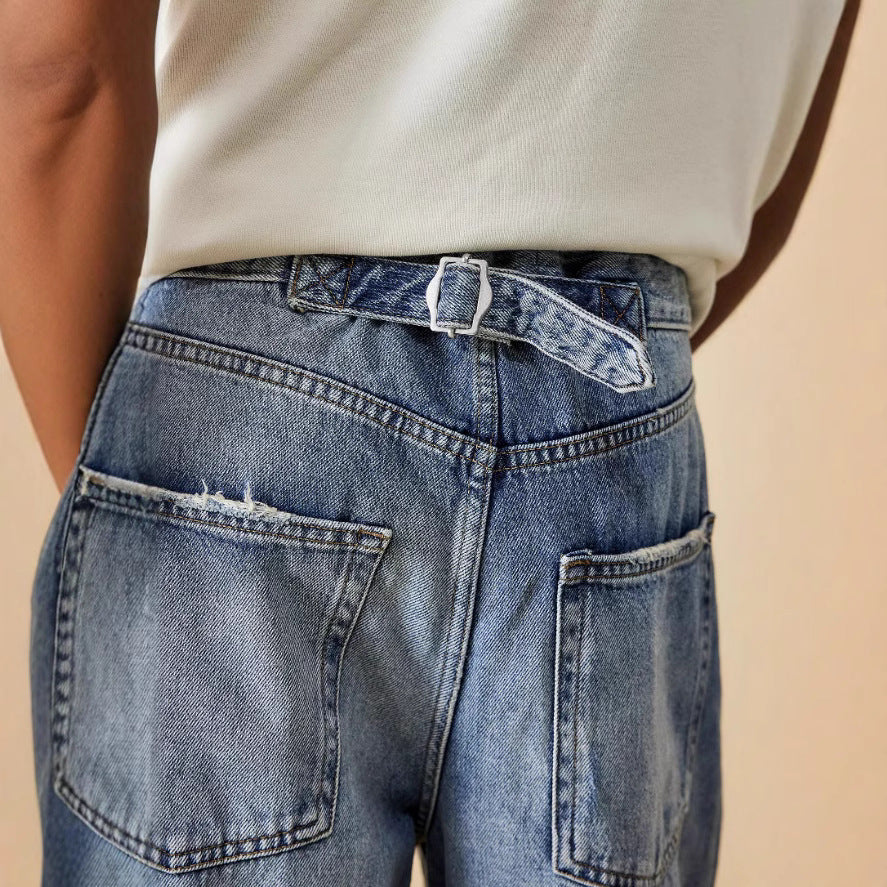 Damen nan weite tiefsitzende Baggy-Jeans mit Knie-Paneelen und entspannter Passform Echo Archiv
