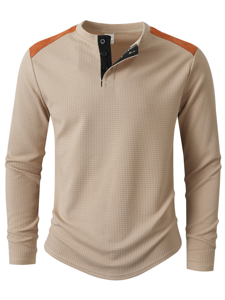 Herren Langarmshirt mit einzigartigem Strukturdesign Echoarchiv