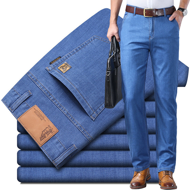 Herren hochwertige Denim-Hose mit funktionalen Taschen Echoarchiv
