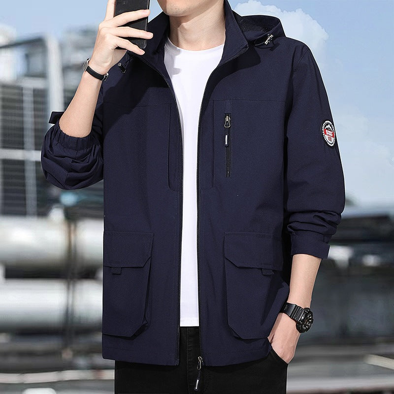 Herren multifunktionale Jacke mit Kapuze Echo Archiv