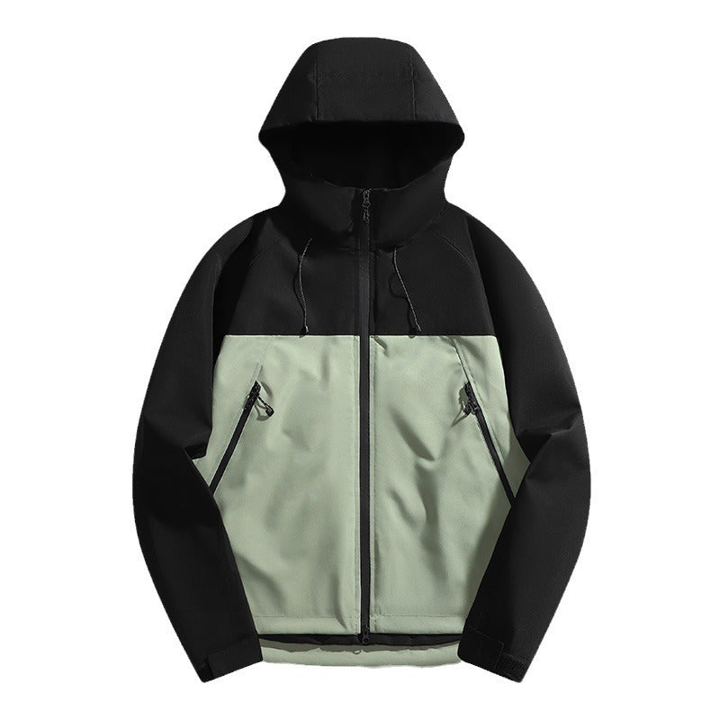 Herren wetterfeste Outdoorjacke mit verstellbarem Kapuze Echoarchiv