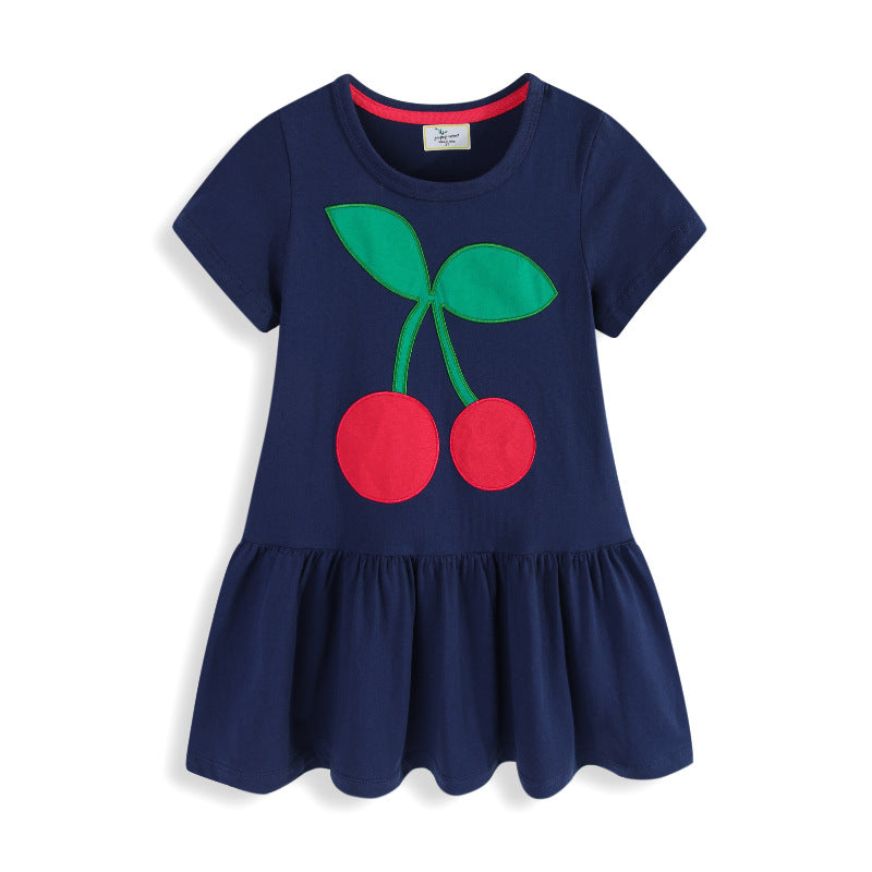 Mädchen Freizeitkleid mit fröhlichem Kirschdesign Echo Archiv