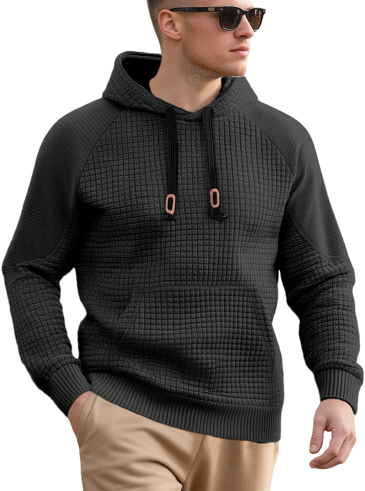 Herren sportlicher Kapuzenpullover mit innovativem Strukturdesign und praktischen Kordelzügen Echoarchiv