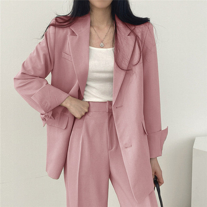 Damen elegantes Blazer-Set mit weitem Schnitt Echoarchiv