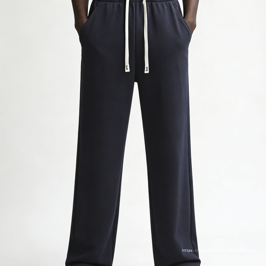 Herren Relaxed-Fit French-Terry Loungehose mit hohem Komfortbund und geradem Bein Echo Archiv