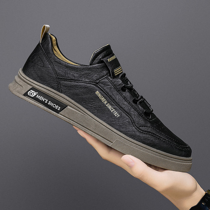 Herren elegante Low-Top Lederoptik City-Sneaker mit verstärkter Zehenkappe und gepolstertem Fersenkragen Echo Archiv