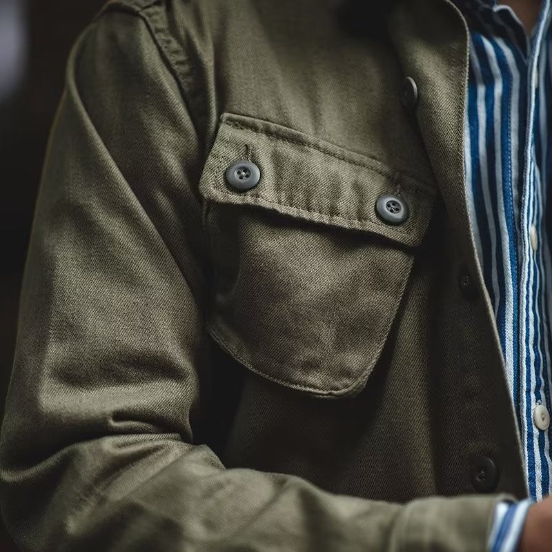 Herren Lässige Utility-Jacke mit praktischen Taschen Echo Archiv