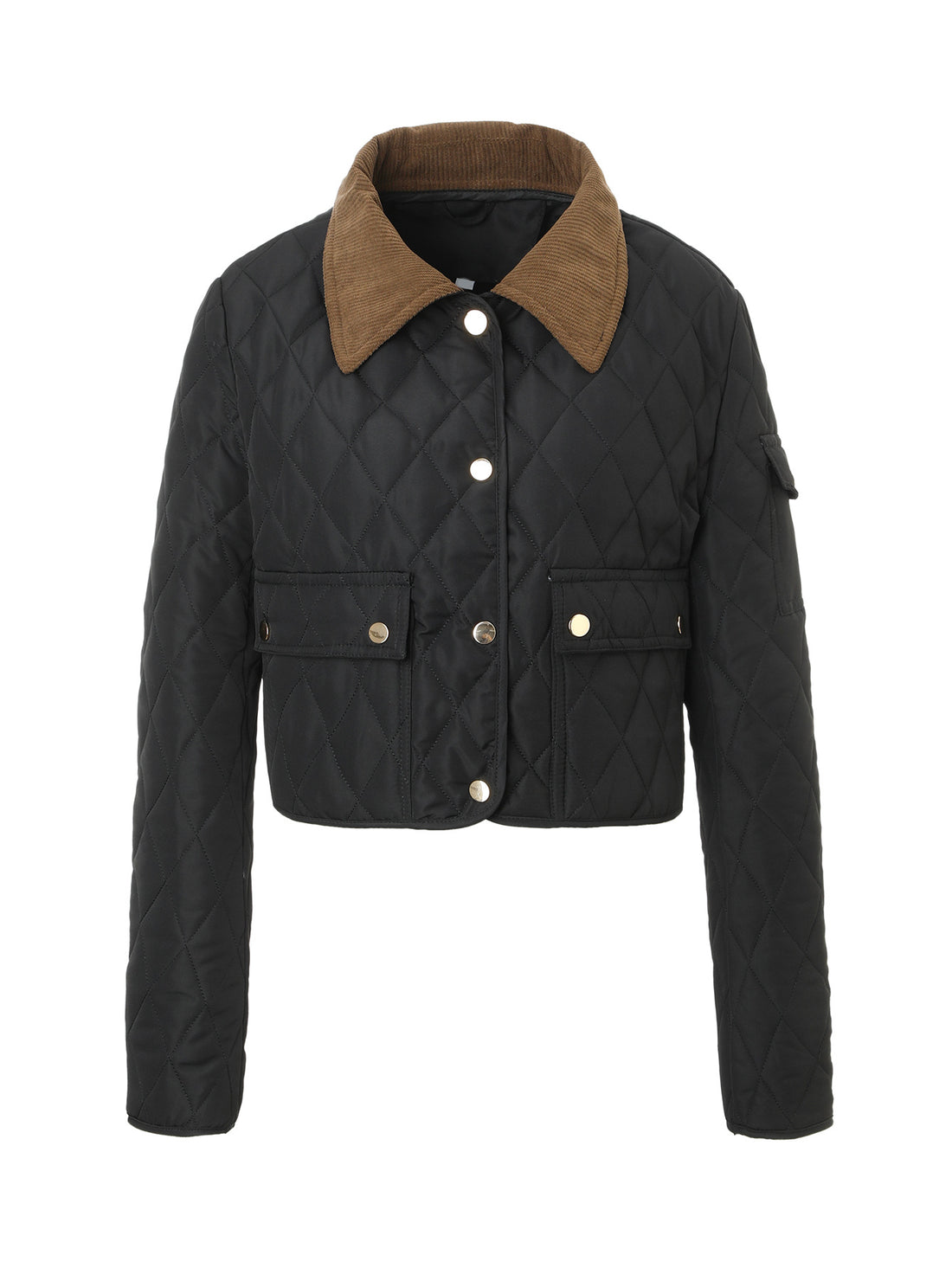 Damen Modische Kurzjacke mit Steppdesign – Célinea