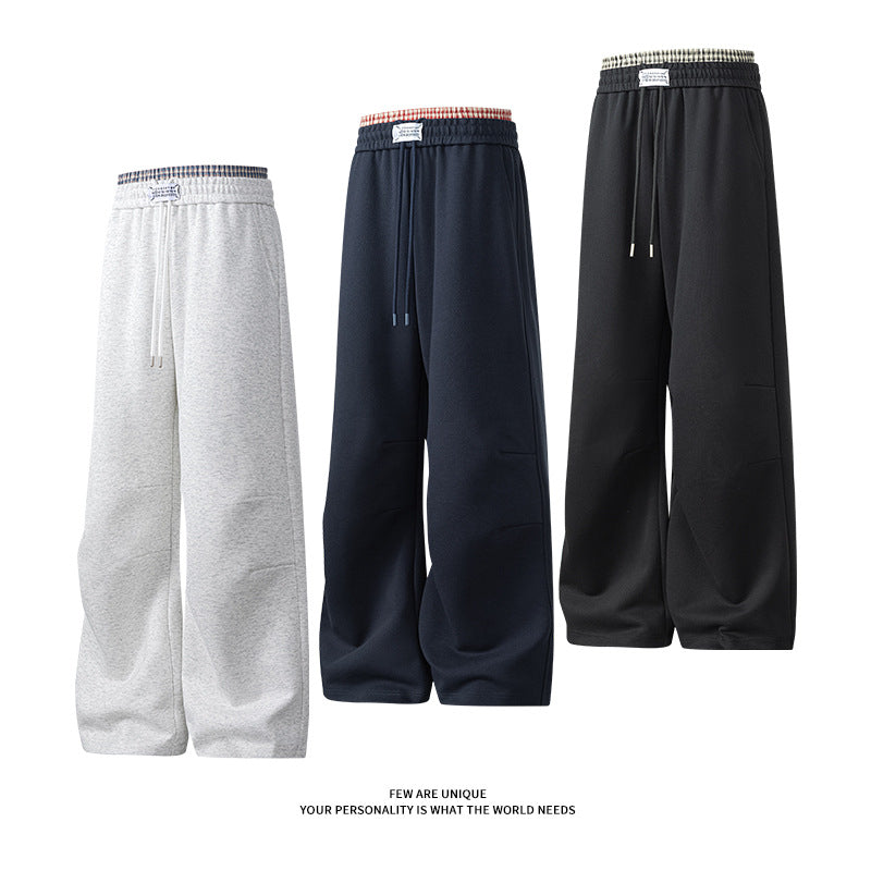 Herren weite Freizeithose aus atmungsaktivem Baumwollmix mit elastischem Bund und seitlichen Taschen Echoarchiv