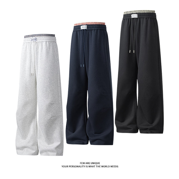 Herren weite Freizeithose aus atmungsaktivem Baumwollmix mit elastischem Bund und seitlichen Taschen Echoarchiv