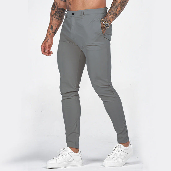 Herren Slim-Fit Chinohose mit modernem Design und elastischem Bund – Alveron