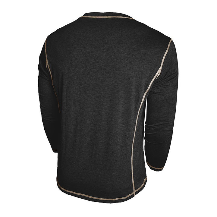 Herren Elegantes Langarmshirt mit Knopfleiste Echoarchiv