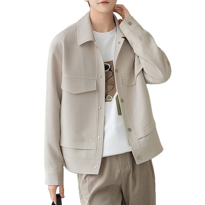 Herren Boxy Overshirt-Jacke mit Druckknöpfen und aufgesetzten Taschen Echoarchiv