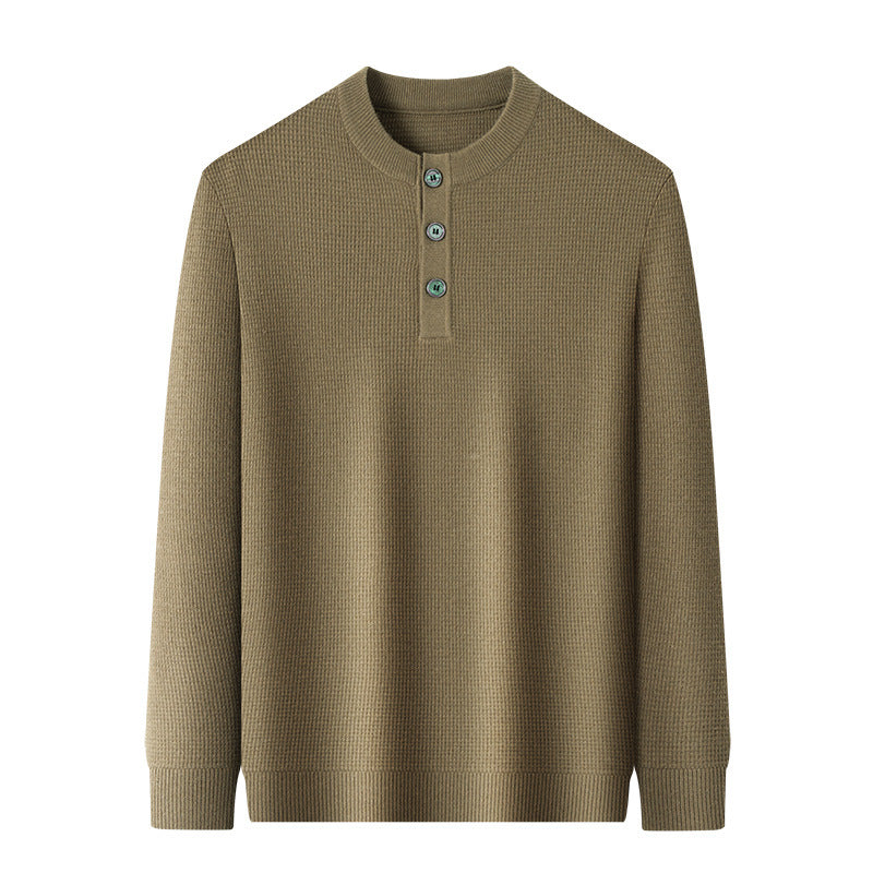 Herren warmer Strickpullover mit Knopfleiste Echoarchiv