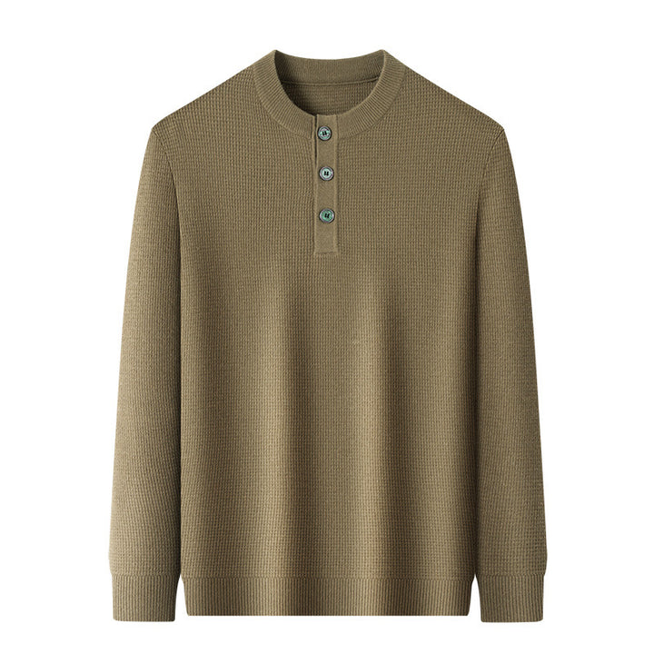 Herren warmer Strickpullover mit Knopfleiste Echoarchiv