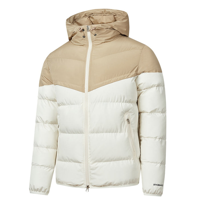 Herren Wattierte Kapuzen-Steppjacke mit Thermoisolierung, Zwei-Wege-Reißverschluss & verdeckten Reißverschlusstaschen Echoarchiv