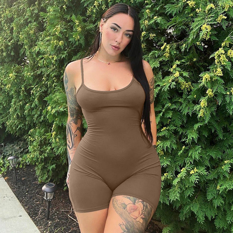 Damen Bodysuit mit schmalem Schnitt und feinen Spaghetti-Trägern Echo Archiv