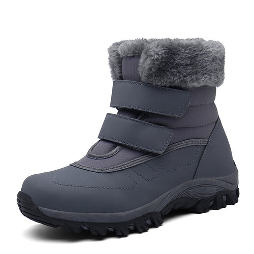 Damen Warme Winterstiefelette mit Teddyfutter und Klettverschluss Echo Archiv