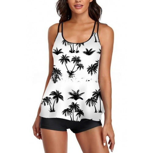 Damen Tankini mit stützenden Trägern und modischem Mustermix Echo Archiv