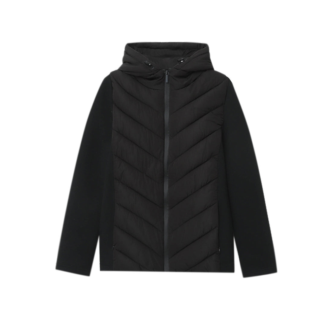 Damen nan gesteppte Hybridjacke mit Kapuze, chevron-Steppung und elastischen Softshellärmeln Echo Archiv