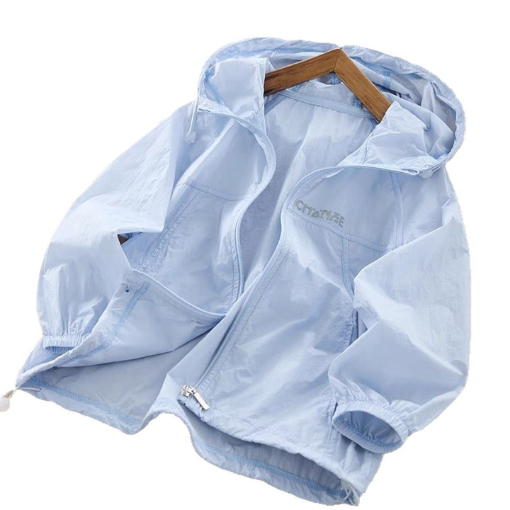 Damen nan ultraleichte Windjacke mit Kapuze und elastischen Bündchen  Echo Archiv