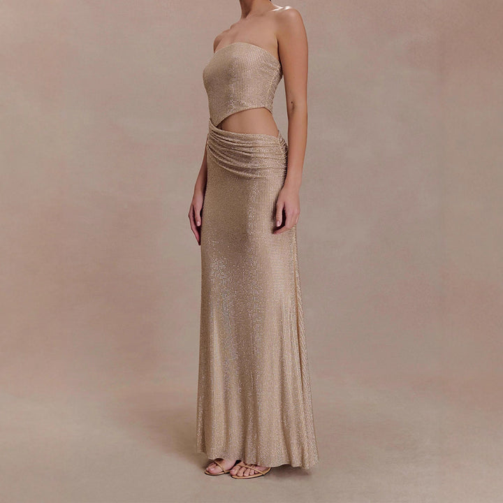 Damen Glamouröses Abendkleid mit Raffungen Echo Archiv
