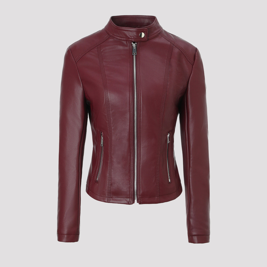 Damen Strukturierte Kunstlederjacke Echo Archiv